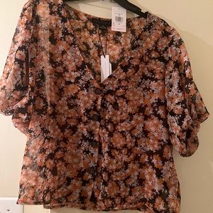 Sanctuary Puff Sleeve Blouse, Harvest, M